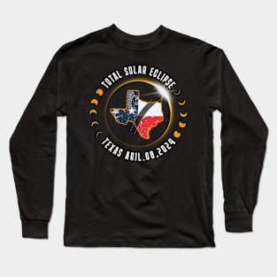 texas solar eclipse Long Sleeve T-Shirt